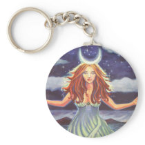 Queen Of The Tides - Goddess Art Keychain keychains
