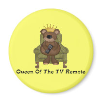 Queen Of The TV Remote Fridge Magnet