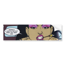 Queen of Trash gas-n-pig-out bumper sticker bumper stickers by QueenofTrash Queen of Trash gas-n-pig-out bumper sticker bumper stickers