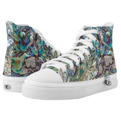 Queen paua shell printed shoes
