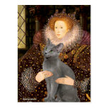 Queen - Russian Blue cat Post Card