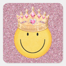 Queen Smiley Face Sticker - SRF