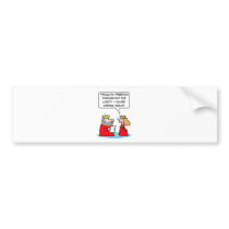 Queen thinks King kidding about freedom bumper stickers