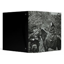 Queen Victoria  on horseback at Balmoral , 1863 Vinyl Binder