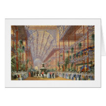 Queen Victoria Opening the 1862 Exhibition after C Greeting Cards