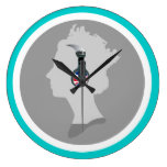 QUEEN WITH HEADPHONES Wall Clock