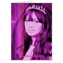 Queenie4ever pink stripe Princess ... - Customized Greeting Card