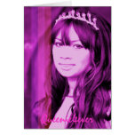 Queenie4ever pink stripe Princess ... - Customized Greeting Card