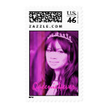 Queenie4ever Pink Stripe Princess Postage Stamp