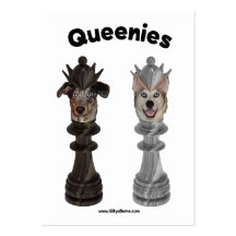 Queenies Chess Dogs Business Cards