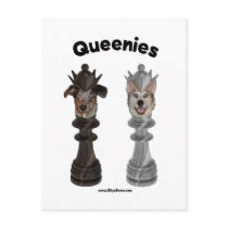 Queenies Chess Dogs Post Card