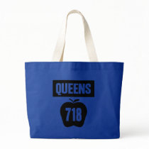 Queens 718 Cut Out of Big Apple &  Banner, 1 Color Bags