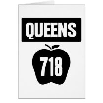 Queens 718 Cut Out of Big Apple & Banner, 1 Color cards by birdy27 Queens 718 Cut Out of Big Apple & Banner, 1 Color cards