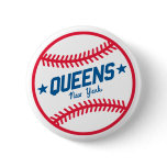 Queens Baseball Pinback Buttons