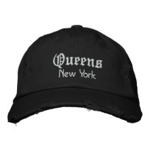 queens bold embroidered hat