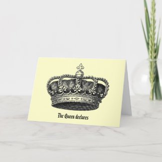 Queen's Crown Birthday Card