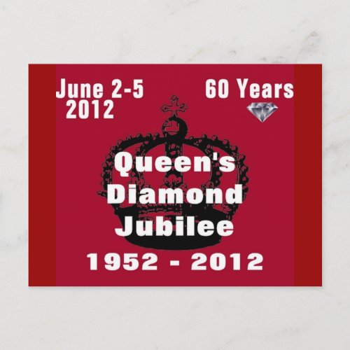 Queens Diamond Jubilee 1952-2012 Postcard postcards