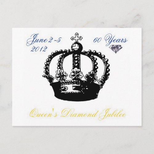 Queens Diamond Jubilee 2012 Postcard postcards
