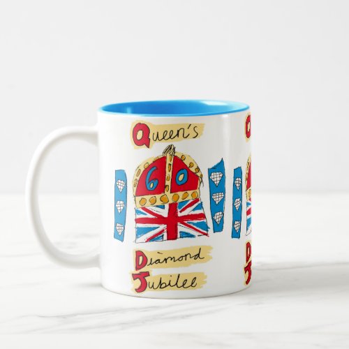 Queen's Diamond Jubilee Emblem mugs