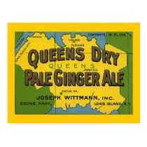 Queens Dry Pale Ginger Ale Ozone Park POSTCARD postcards