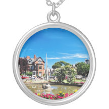 Queen's Gardens, Colwyn Bay flowers Custom Necklace