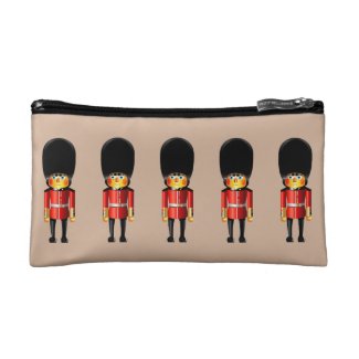 Queen's Guard Soldiers Cartoon Makeup Bags