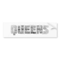 Queens New York Typography Bumper Sticker