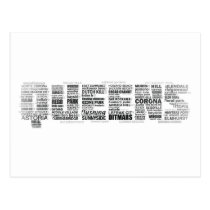 Queens New York Typography Postcard