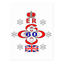 Queens Royal Jubilee stars design Post Cards