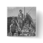 Queensland aborigines engraved from a photograph pinback buttons