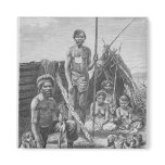 Queensland aborigines engraved from a photograph magnets