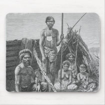 Queensland aborigines engraved from a photograph mousepad