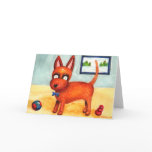 Queensland heeler puppy greeting card