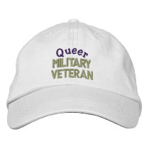 Queer Military  Veteran embroidered hats