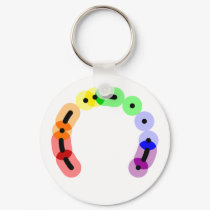 Queer Morse Code Arc Keychain