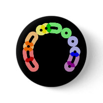 Queer Morse Code Arc Round Button