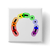 Queer Morse Code Arc Square Button buttons