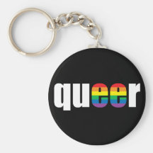 Queer Pride Blck Keychain