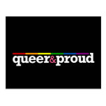 Queer&proud Black Postcard