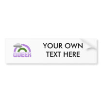 QUEER RAINBOW BUMPER STICKER