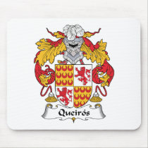 Queiros Family Crest Mousepad