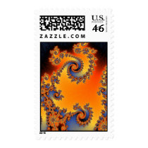Quenched Double Spiral Postage Stamp