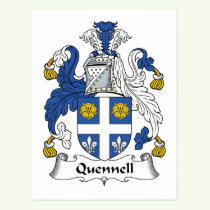 Quennell Family Crest Postcard