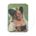 Quentin Massys - A Grotesque Old Woman, 1515 Round Sticker