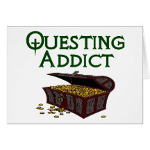 Questing Addict Greeting Card