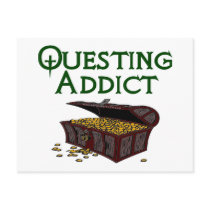 Questing Addict Post Card