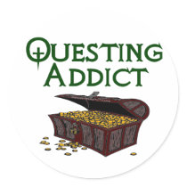 Questing Addict Sticker