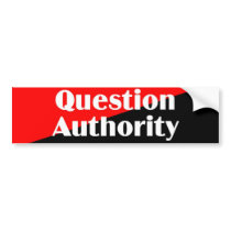 Question Authority 2 sticker Bumper Stickers