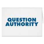 Question Authority - Blue Card