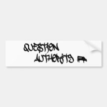 Question Authority Bumper Sticker